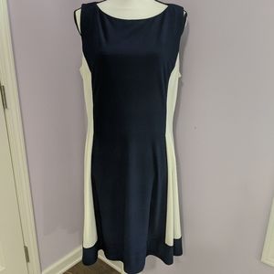 CHAPS Navy and White dress